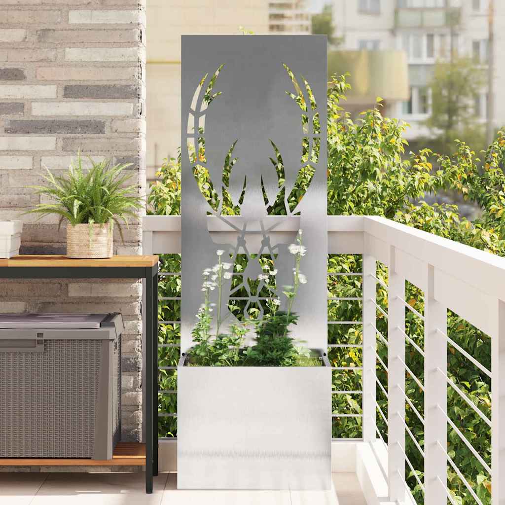 Trädgårds integritetsskärm Djurtryck Silver 50 x 32 x 150 cm