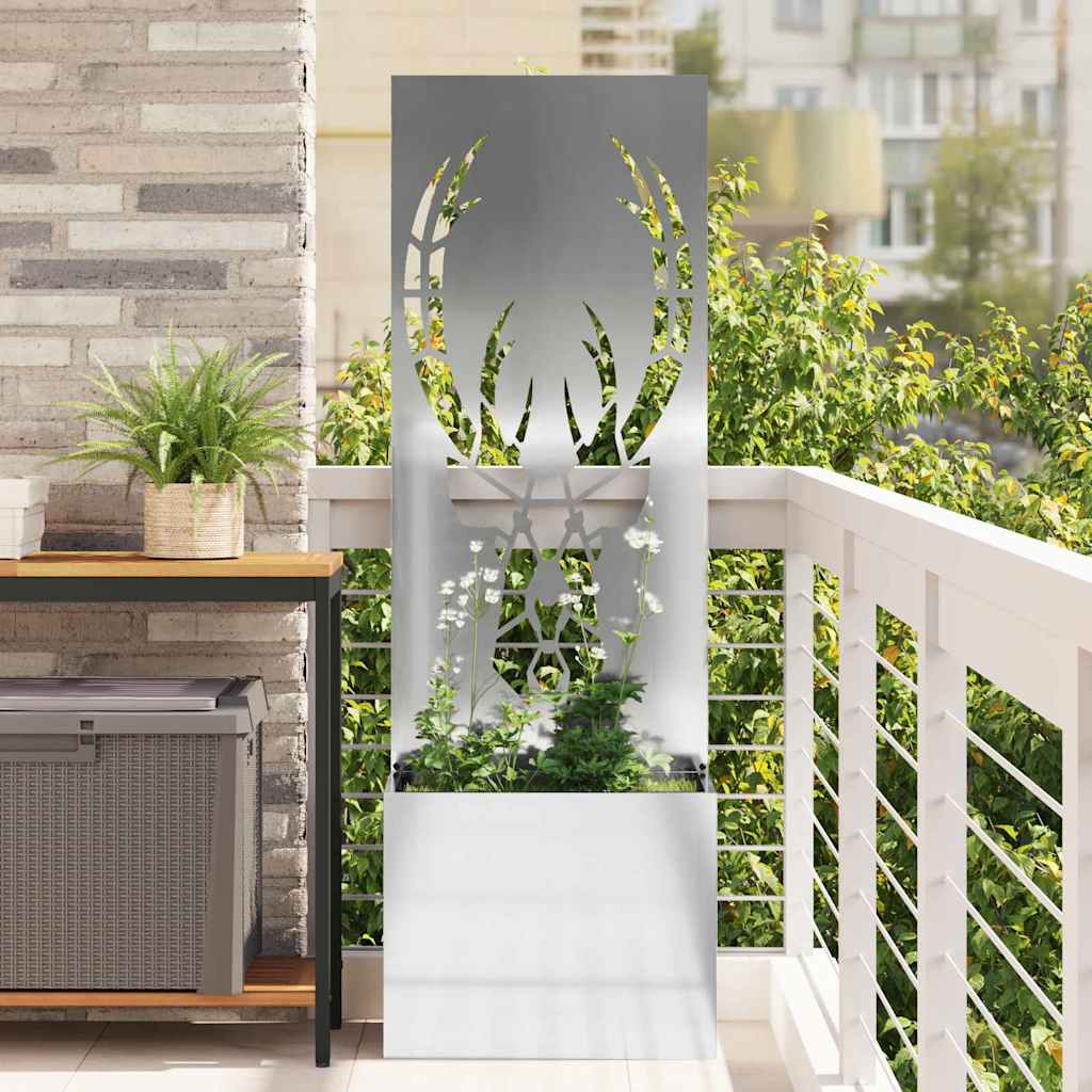 Trädgårds integritetsskärm Djurtryck Silver 50 x 32 x 150 cm