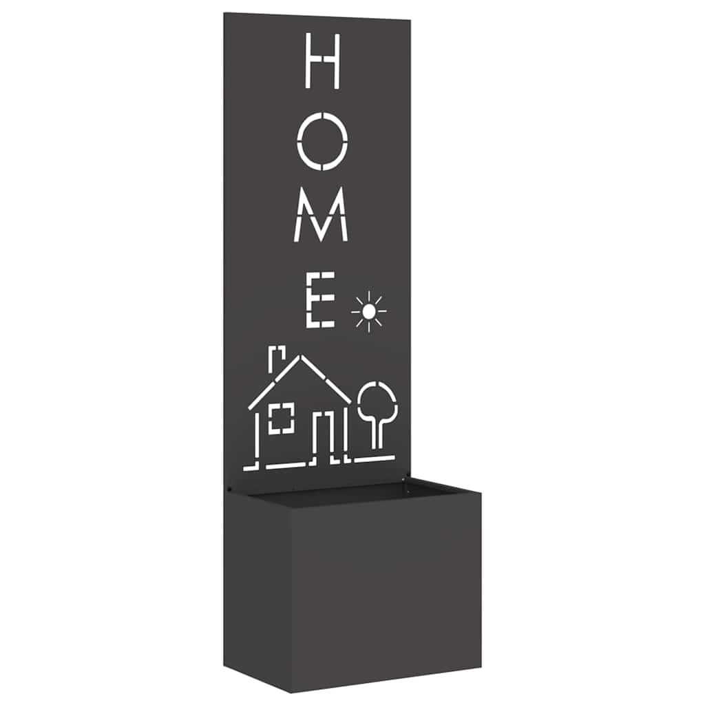 Trädgårds integritetsskärm Svart 50 x 140 cm Kallvalsat stål