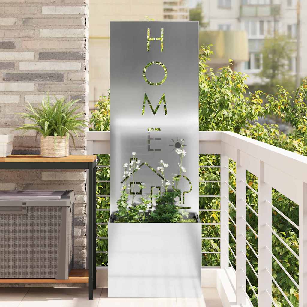 Trädgårds integritetsskärm Silver 50 x 140 cm Galvaniserat stål