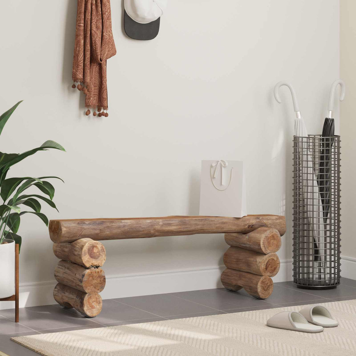 bänk Naturfärg 110 x 30 x 34 cm Massivt teakträ
