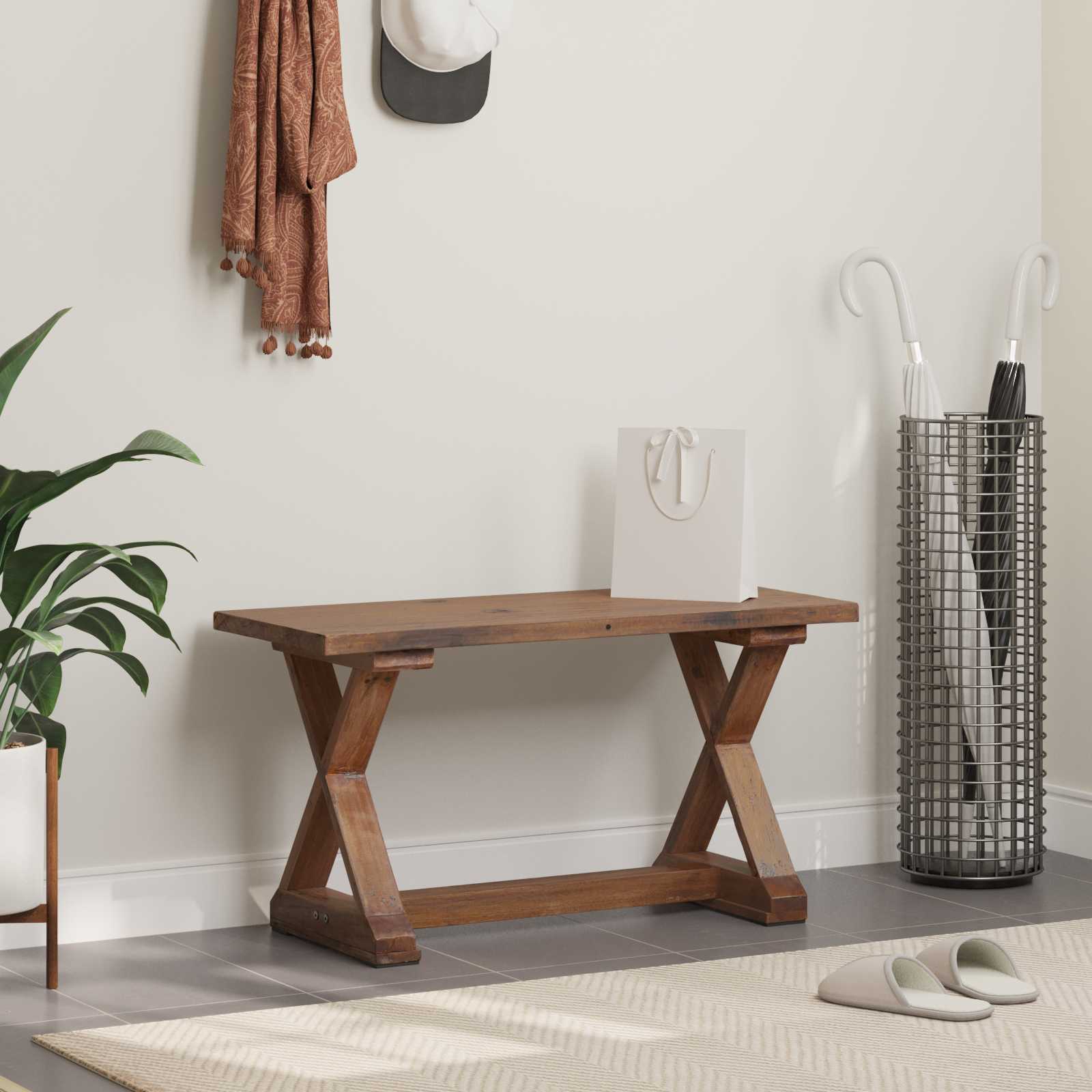 bänk Naturfärg 85 x 35 x 46 cm Massivt återvunnet trä