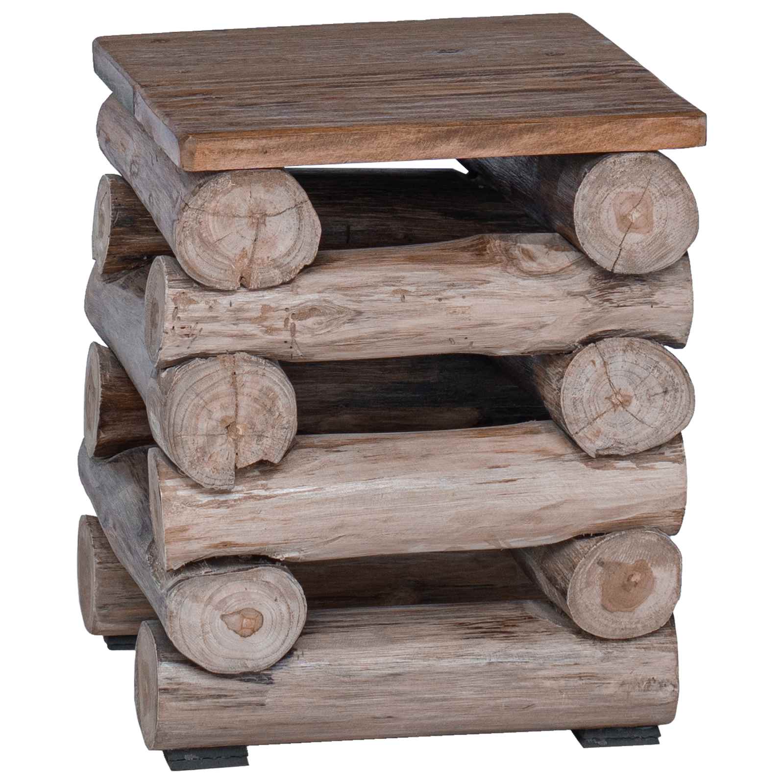 Pall Naturfärg 30 x 30 x 38 cm Massivt teakträ