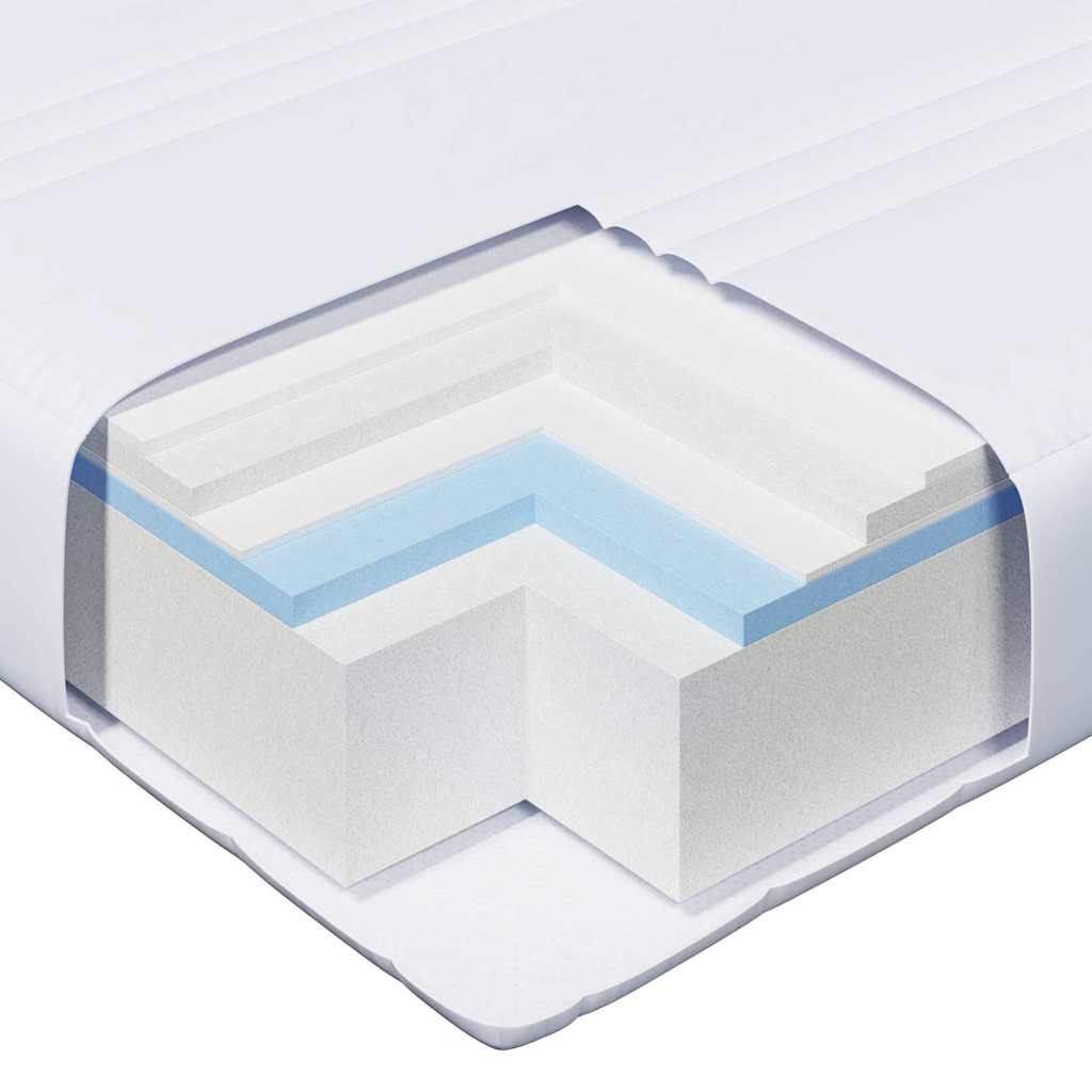 Sängram med madrass med huvudgavel Brun 80 x 200 cm Massiv furu