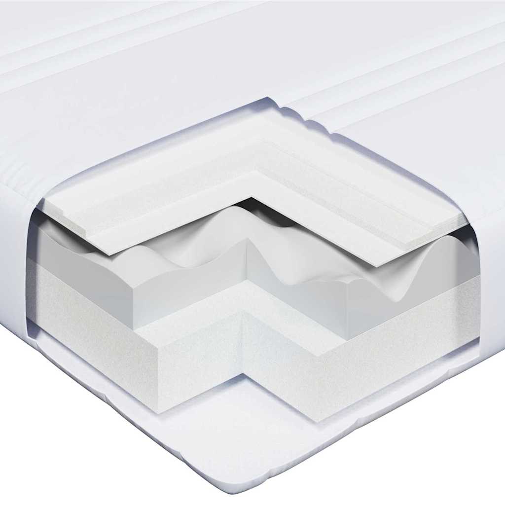 Sängram med madrass med huvudgavel Brun 80 x 200 cm Massiv furu