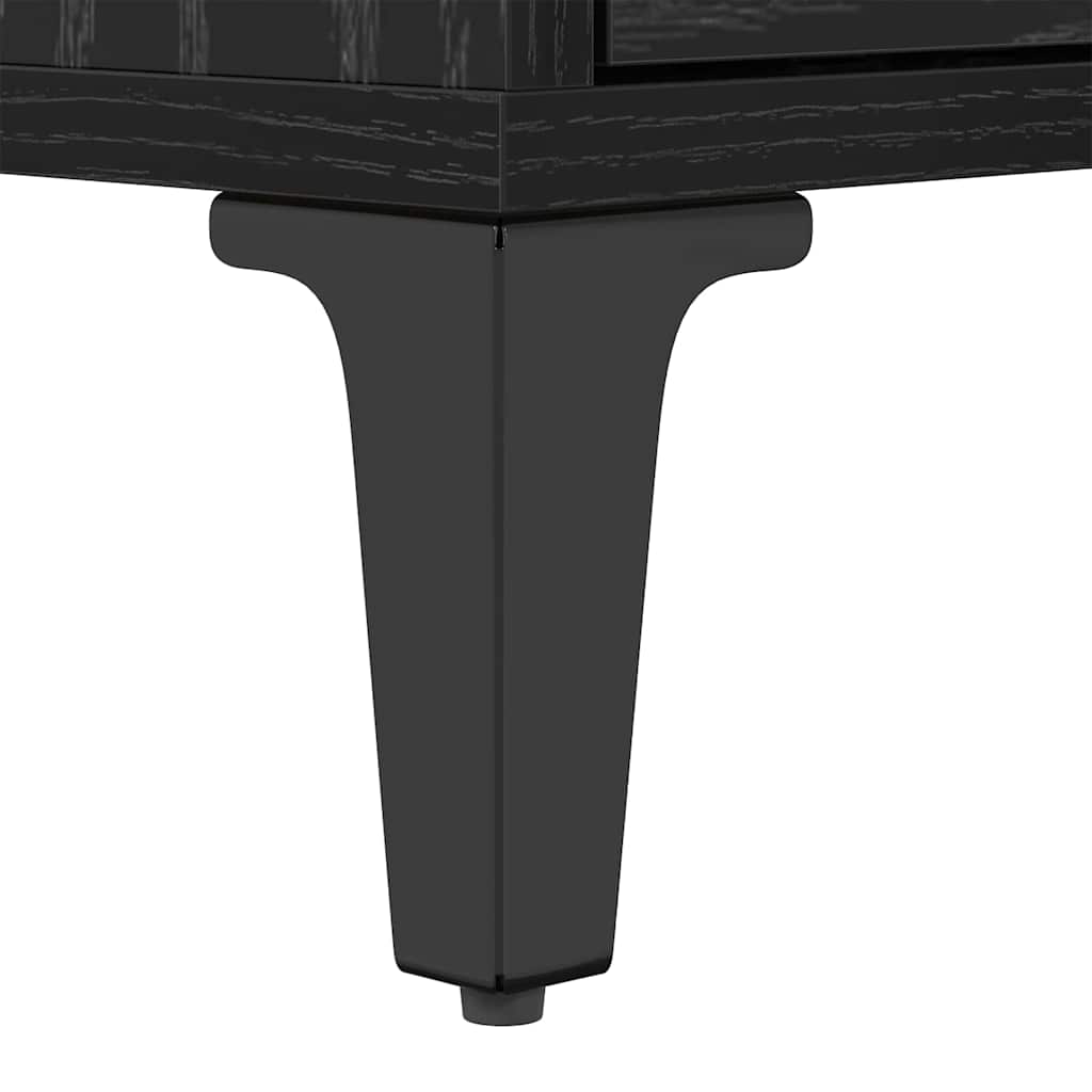 TV-skåp Svart Ek 150 x 30 x 45 cm Konstruerat trä och järn