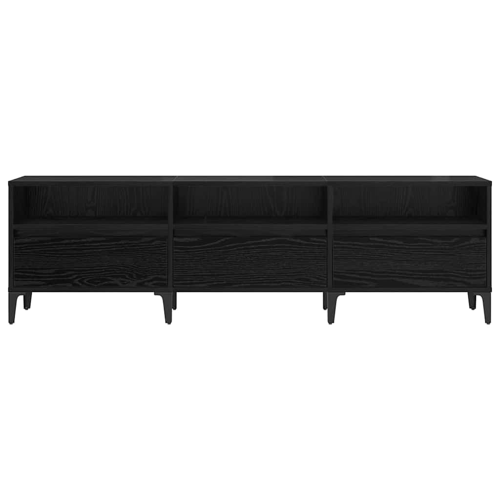 TV-skåp Svart Ek 150 x 30 x 45 cm Konstruerat trä och järn