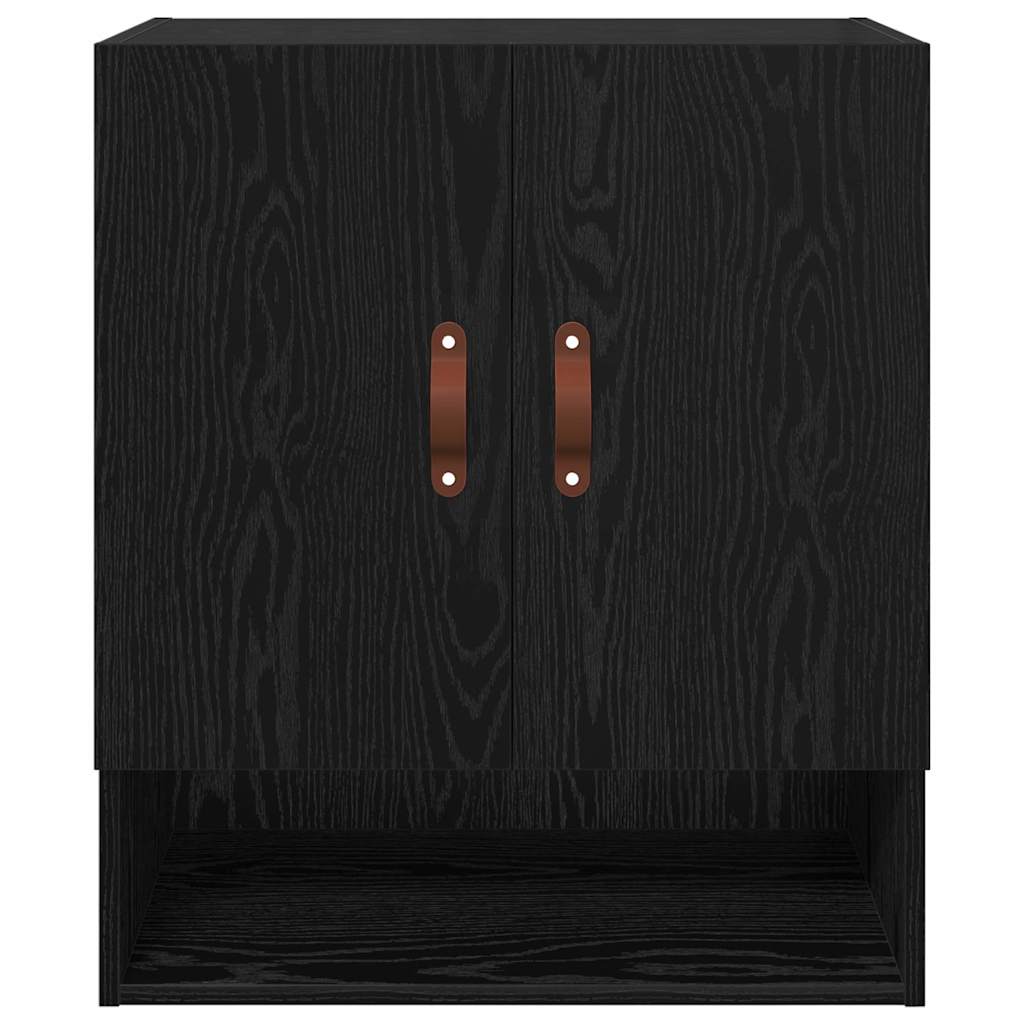 Väggskåp Väggmonterad Svart ek 60 x 31 x 70 cm Konstruerat trä