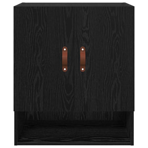 Väggskåp Väggmonterad Svart ek 60 x 31 x 70 cm Konstruerat trä