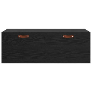 Väggmonterat skåp Svart Ek 100 x 36,5 x 35 cm Konstruerat trä