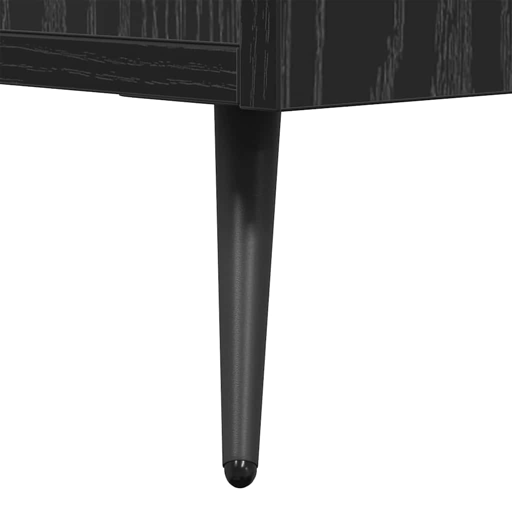 TV-skåp Svart ek 150 x 30 x 50 cm Konstruerat trä