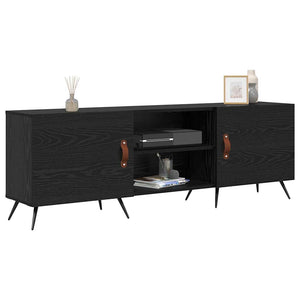TV-skåp Svart ek 150 x 30 x 50 cm Konstruerat trä