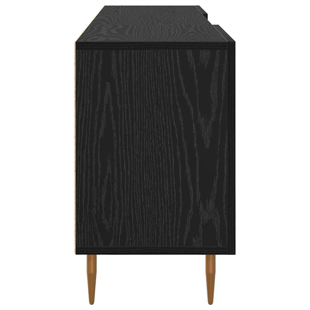 TV-skåp Svart ek 150 x 30 x 50 cm Konstruerat trä