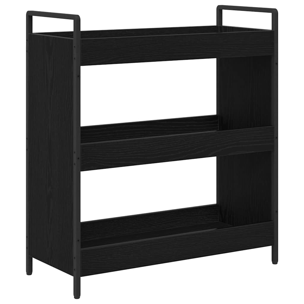 Köksvagn Svart Ek 70 x 30 x 82 cm Konstruerat trä