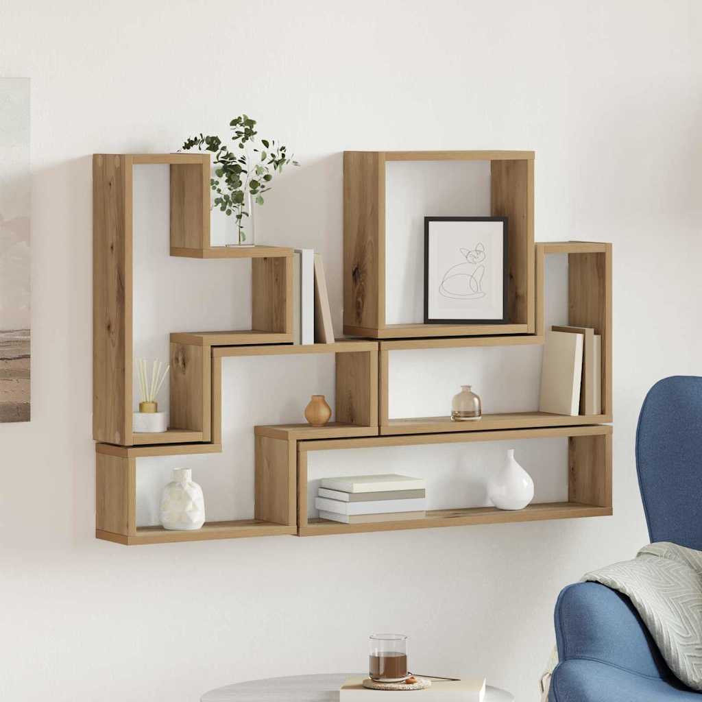 Vägg hylla Väggmonterat Artisan Ek 96 x 12 x 64 cm