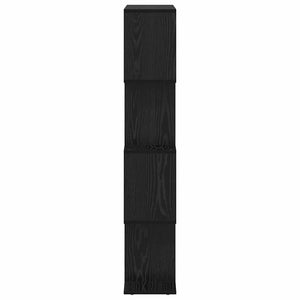 Bokskåp Svart Ek 70 x 24 x 129 cm Konstruerat trä