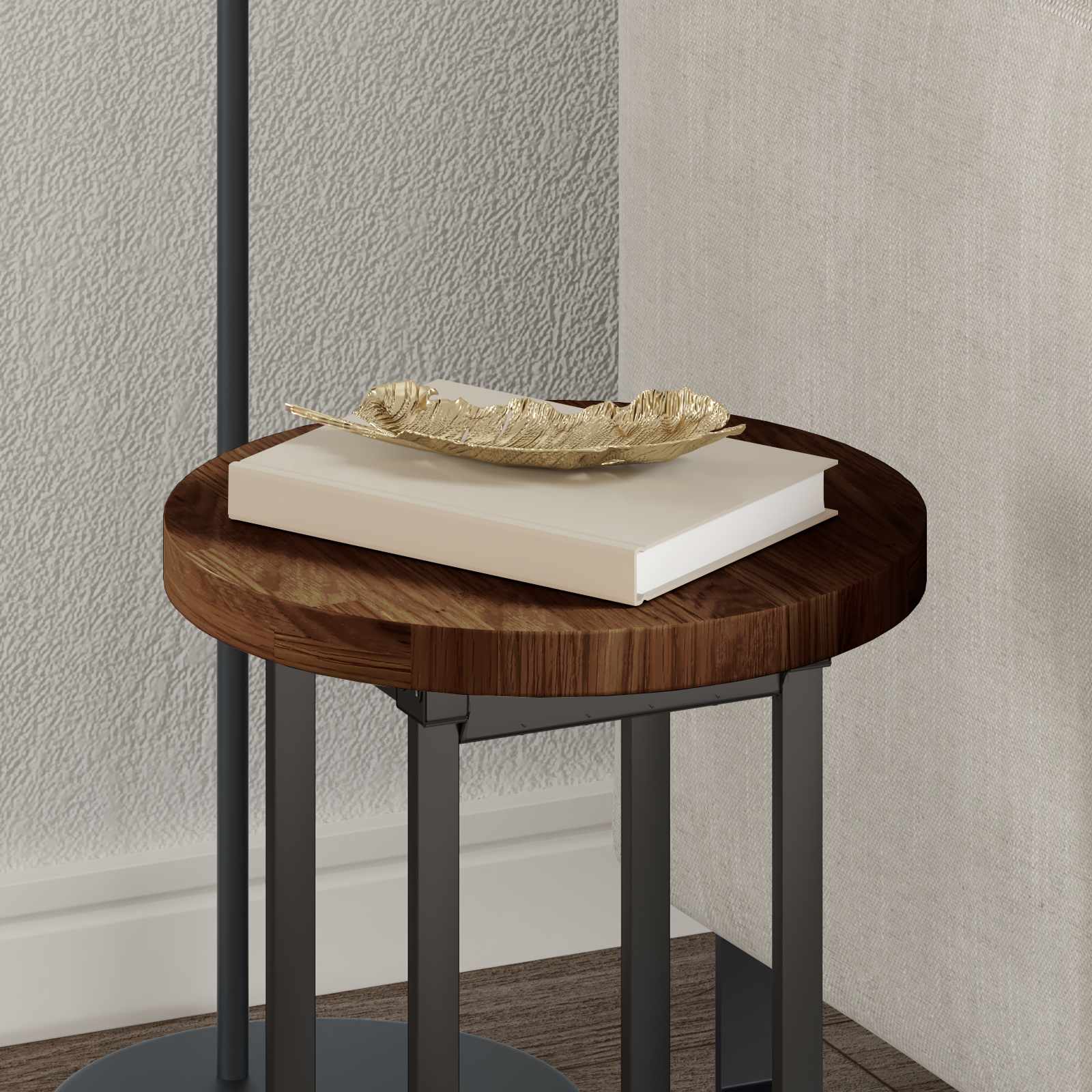 Bordsskiva Ljusbrun Ø 30 x 2,5 cm Massivt Ekträ