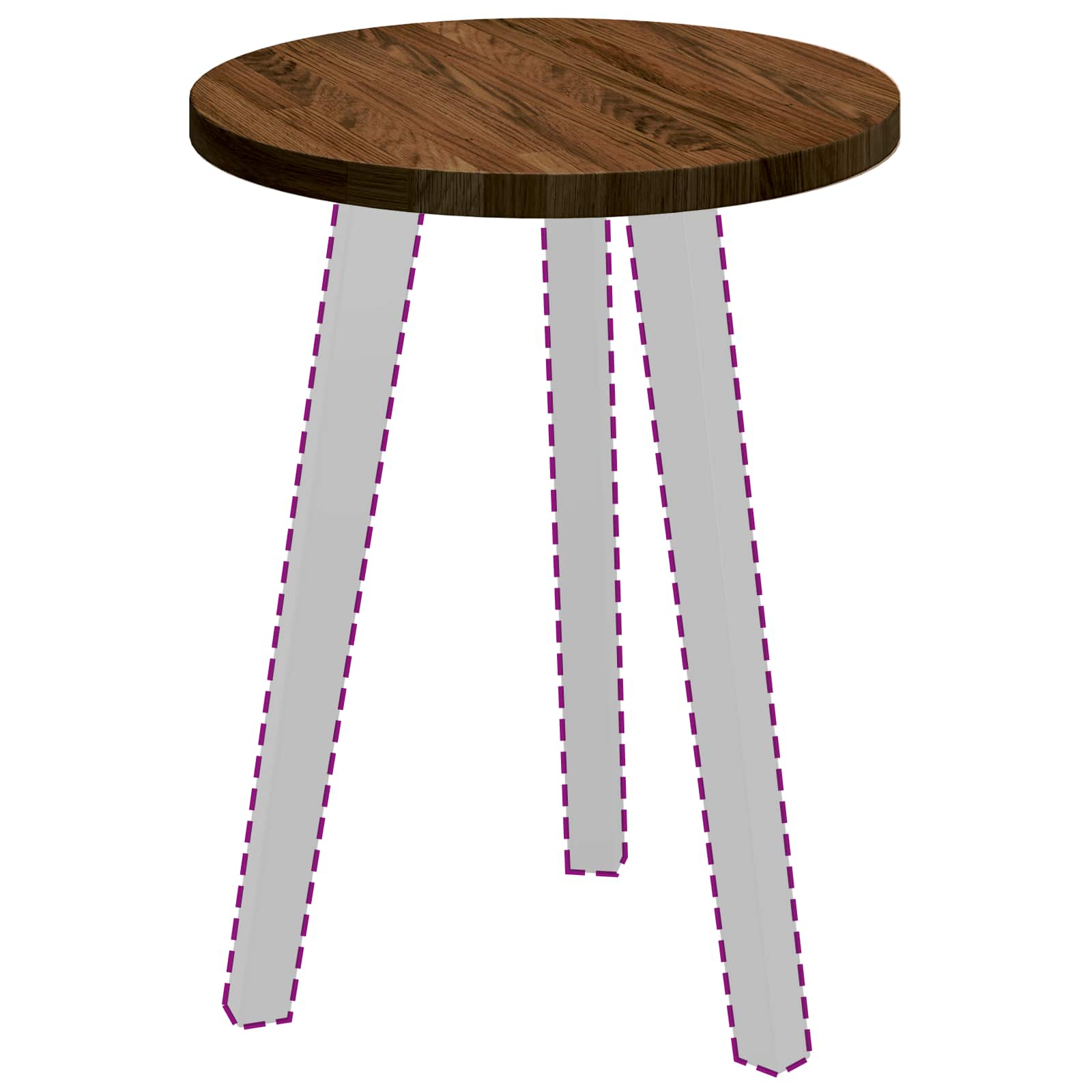 Bordsskiva Ljusbrun Ø 40 x 2,5 cm Massivt Ekträ