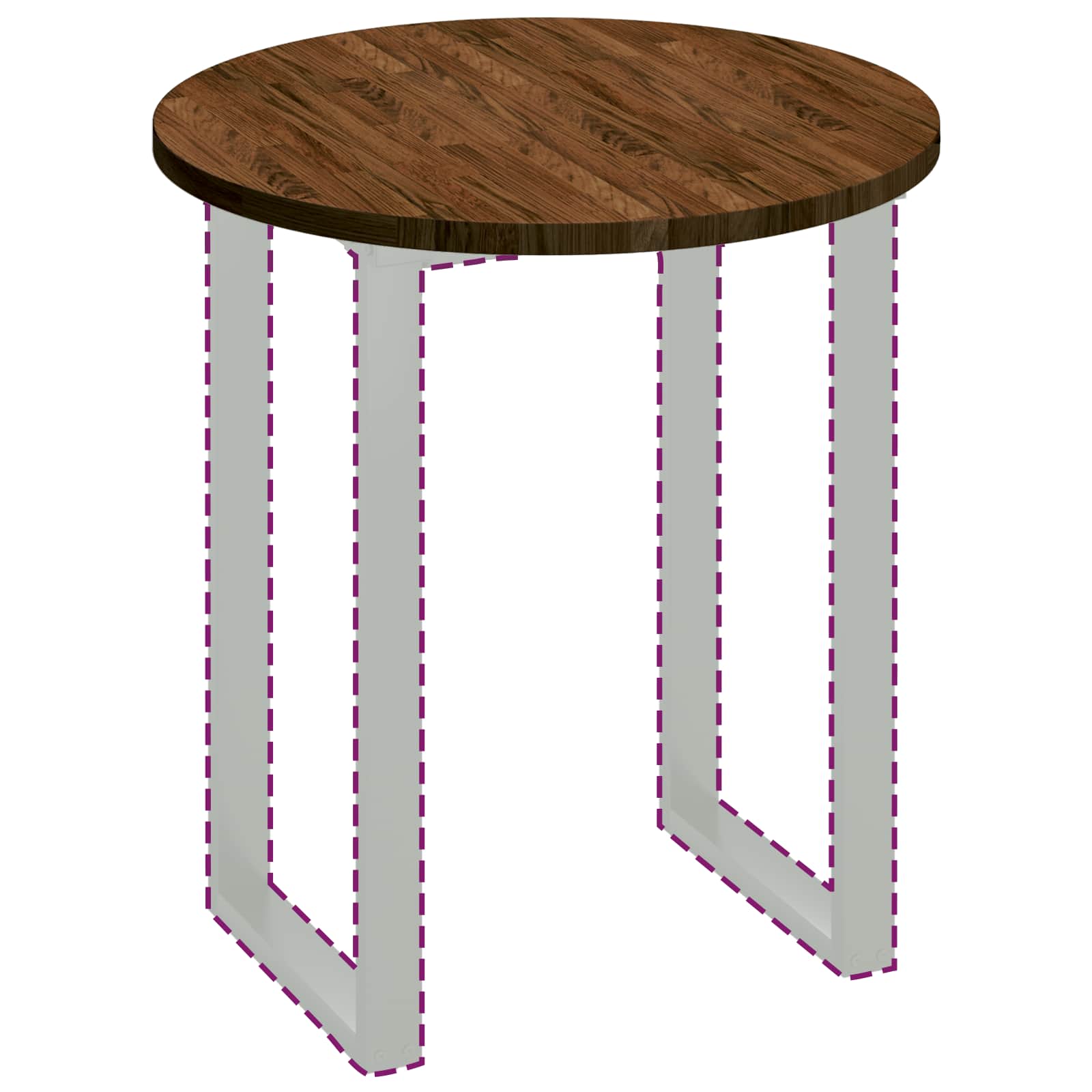 Bordsskiva Ljusbrun Ø 70 x 2,5 cm Massivt Ekträ