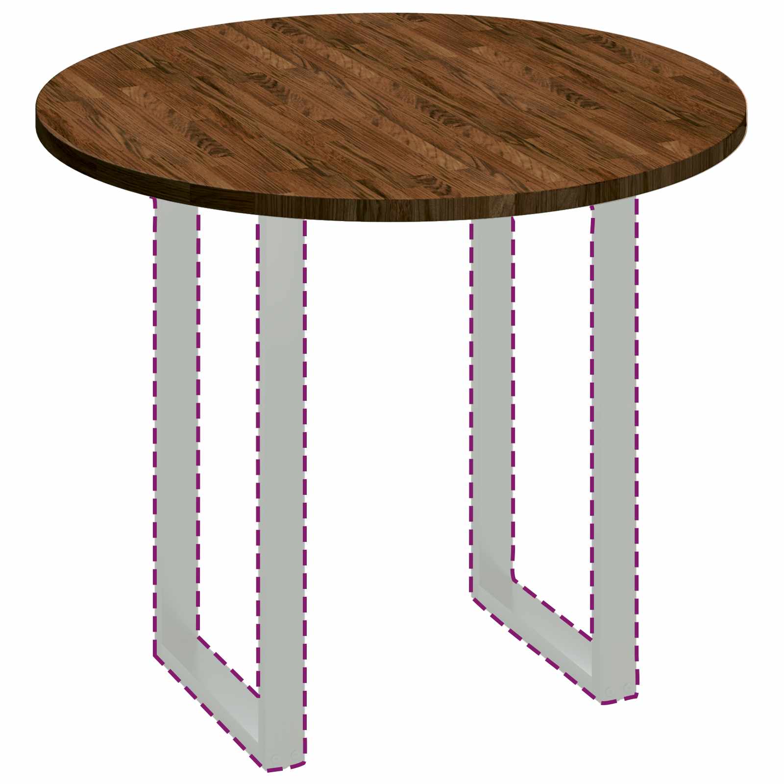 Bordsskiva Ljusbrun Ø 90 x 2,5 cm Massivt Ekträ