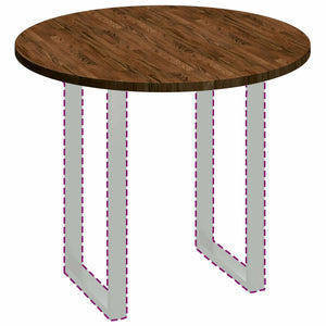 Bordsskiva Ljusbrun Ø 90 x 2,5 cm Massivt Ekträ