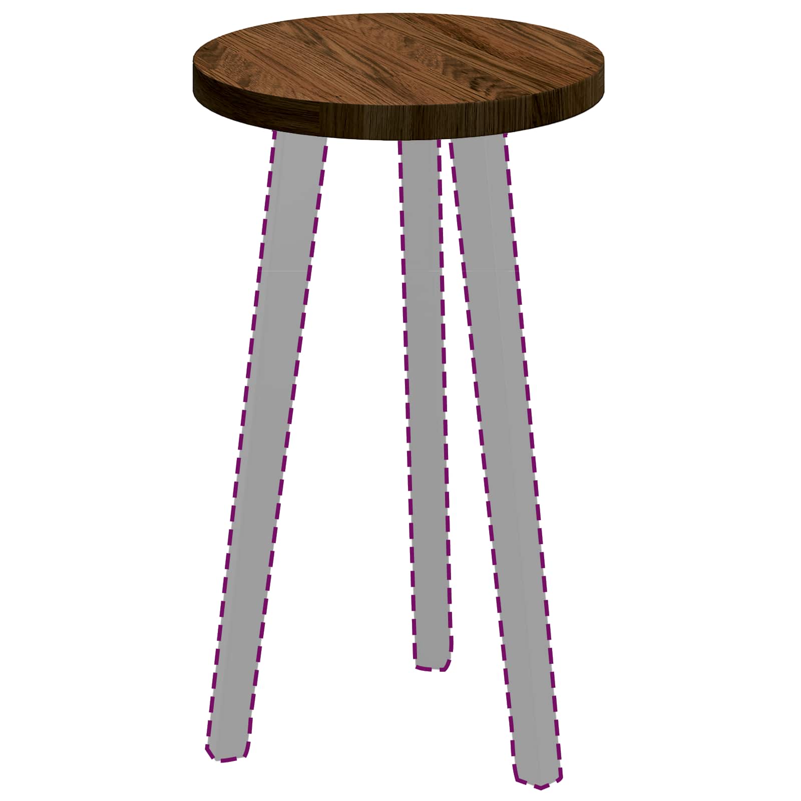 Bordsskiva Mörkbrun Ø 30 x 2,5 cm Massivt Ekträ