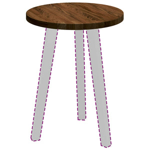 Bordsskiva Mörkbrun Ø 40 x 2,5 cm Massivt Ekträ