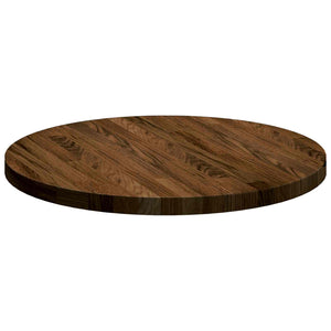 Bordsskiva Mörkbrun Ø 50 x 2,5 cm Massivt Ekträ