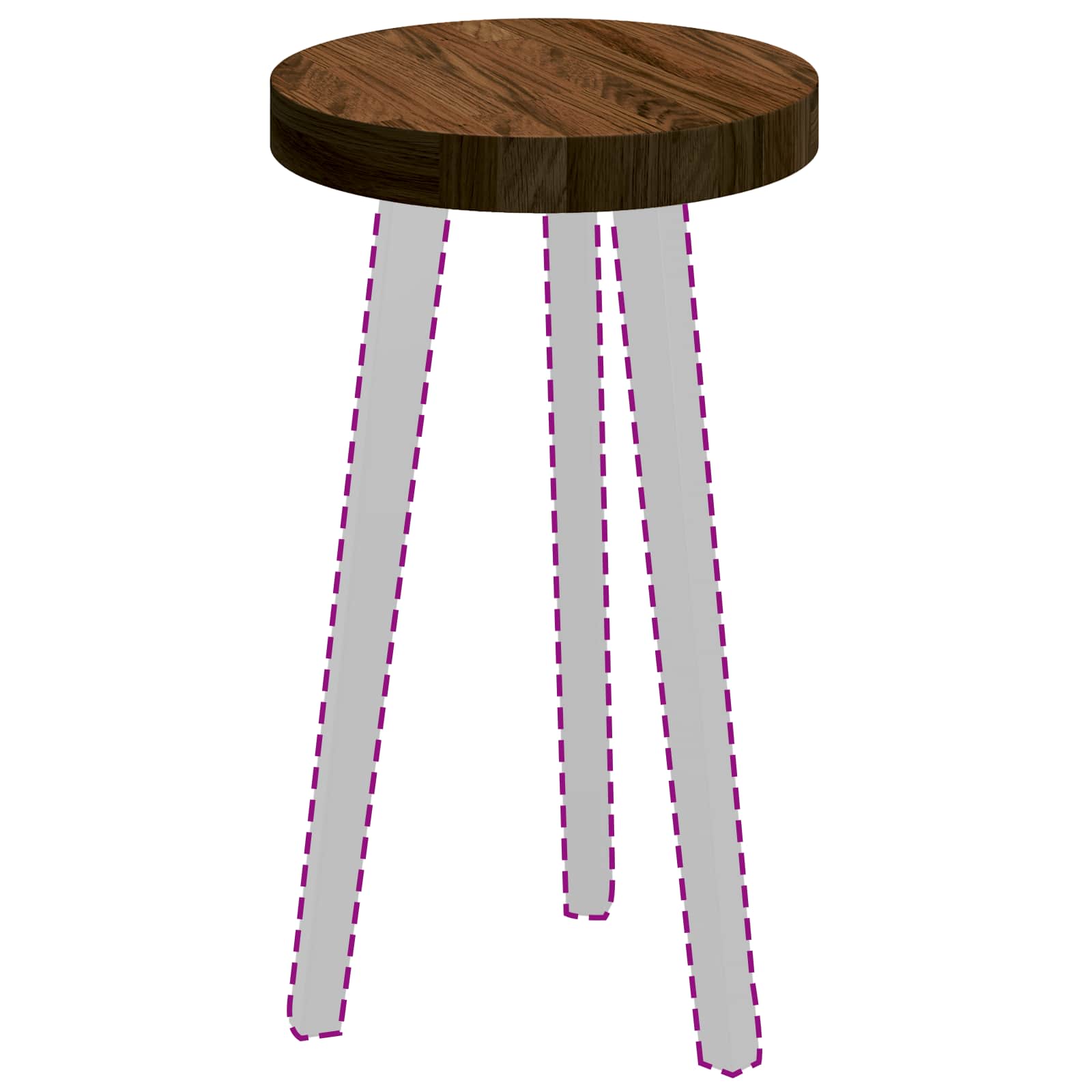 Bordsskiva Ljusbrun Ø 30 x 4 cm Massivt Ekträ