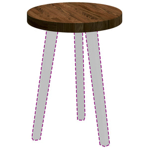 Bordsskiva Ljusbrun Ø 40 x 4 cm Massivt Ekträ