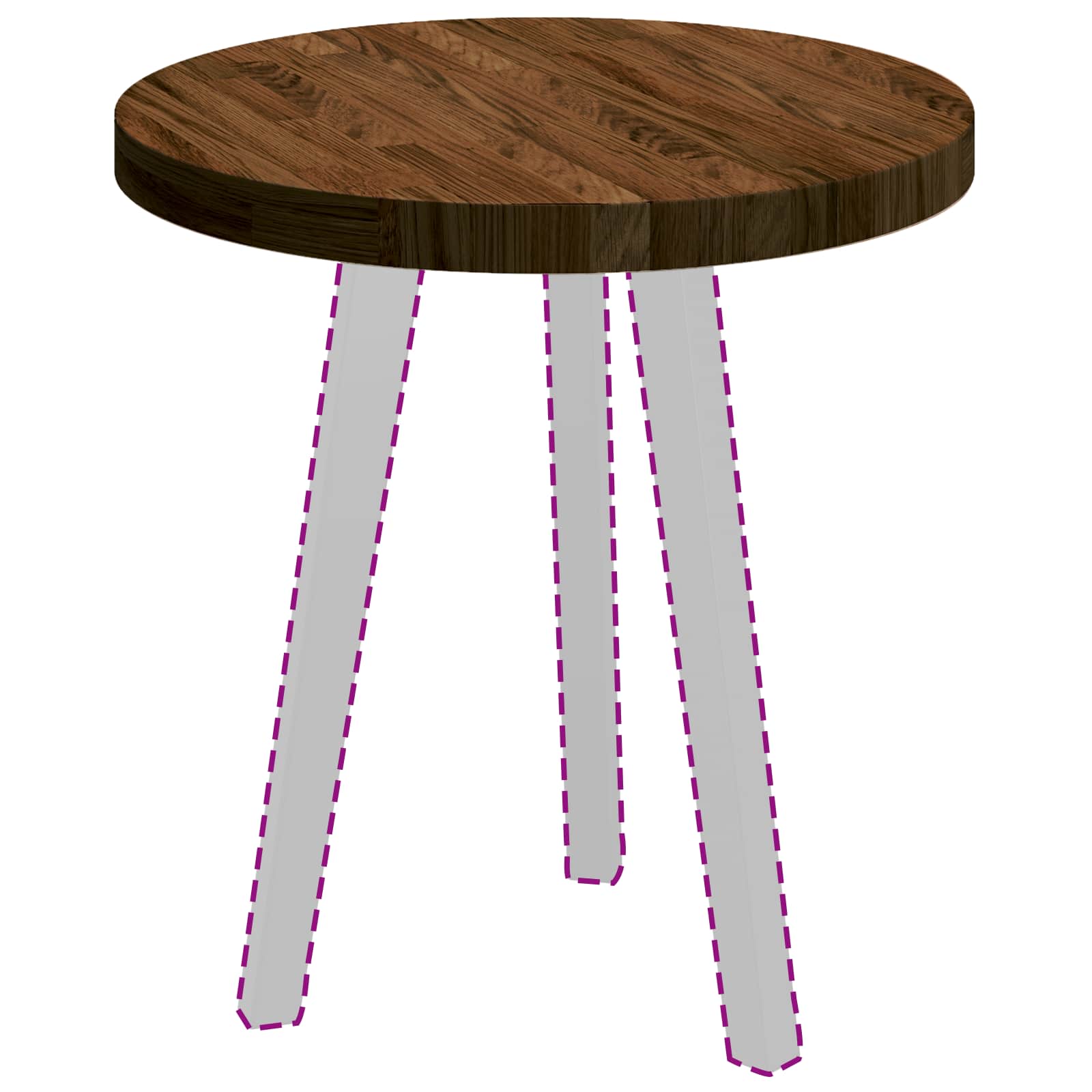 Bordsskiva Ljusbrun Ø 50 x 4 cm Massivt Ekträ