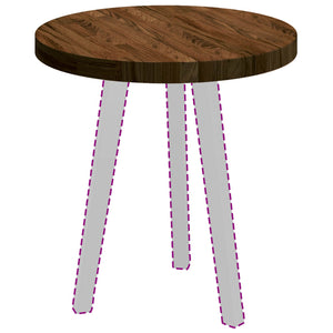 Bordsskiva Ljusbrun Ø 50 x 4 cm Massivt Ekträ