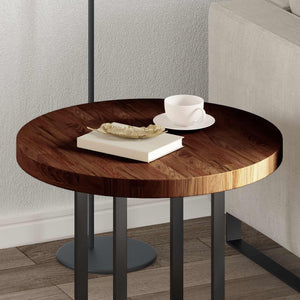 Bordsskiva Ljusbrun Ø 60 x 4 cm Massivt Ekträ