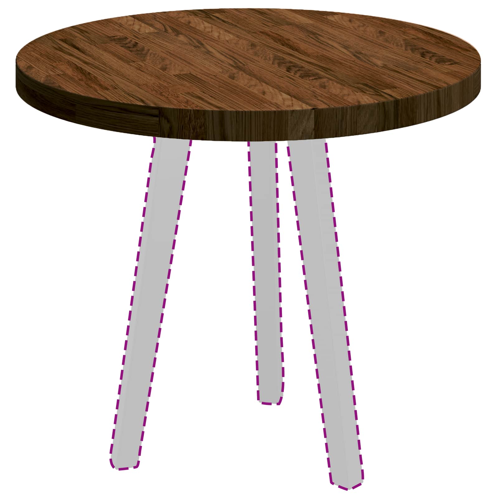 Bordsskiva Ljusbrun Ø 60 x 4 cm Massivt Ekträ