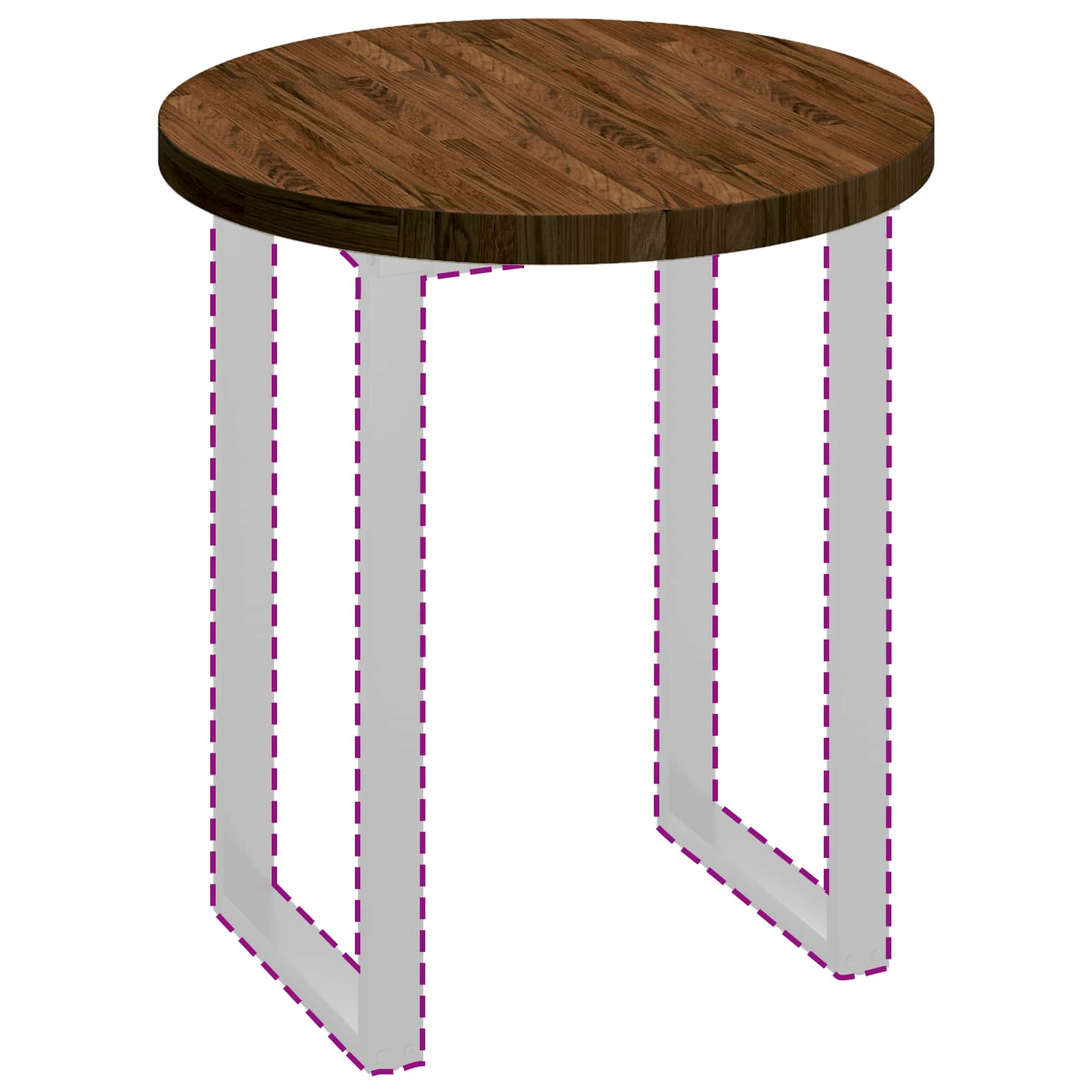 Bordsskiva Ljusbrun Ø 70 x 4 cm Massivt Ekträ