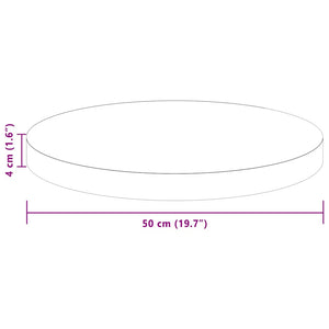 Bordsskiva Mörkbrun Ø 50 x 4 cm Massivt Ekträ