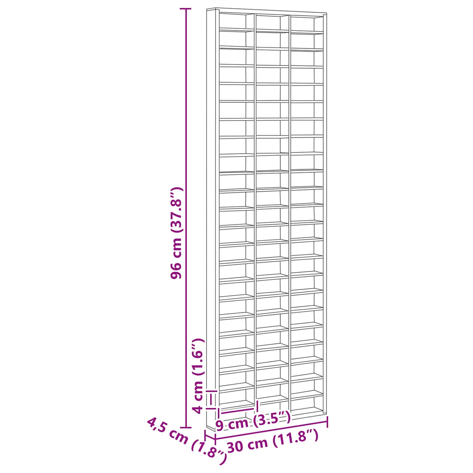 Väggdisplay med hylla Beige 30 x 4,5 x 96 cm Konstruerat trä