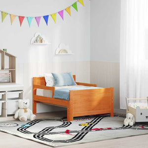 Sängram med huvudgavel Vaxbrun 80 x 200 cm Konstruerat trä