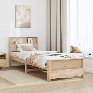 Sängram med huvudgavel Brun 75 x 190 cm Konstruerat trä