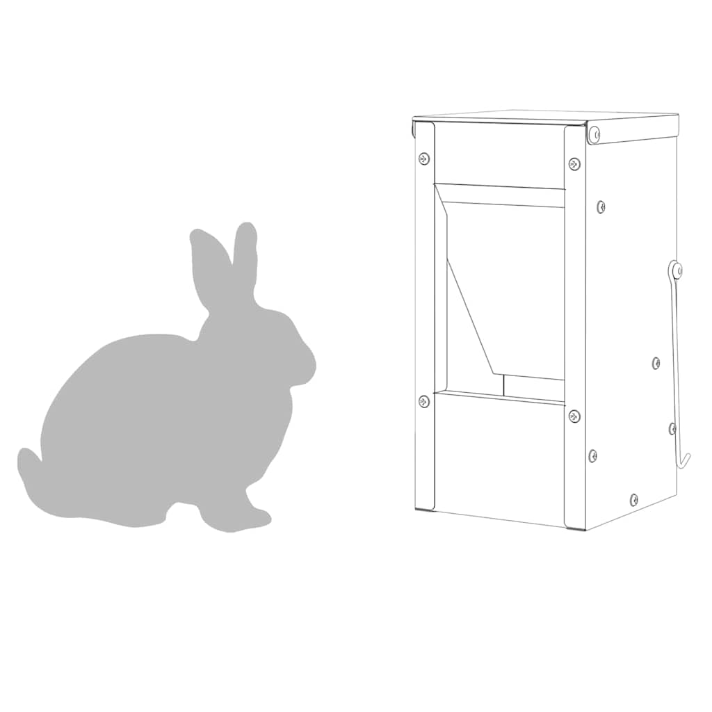 Kaninsmatare Olivgrön 12,5 x 12,5 x 25 cm Kallvalsat Stål