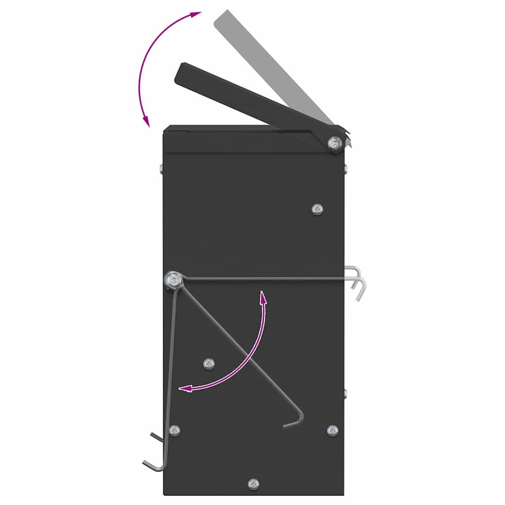 Kaninsmatare Svart 20 x 12,5 x 25 cm Kallvalsat Stål