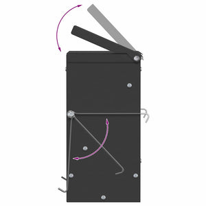 Kaninsmatare Svart 20 x 12,5 x 25 cm Kallvalsat Stål