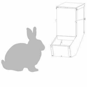 Kaninsmatare Svart 12,5 x 26 x 28,5 cm Kallvalsat Stål