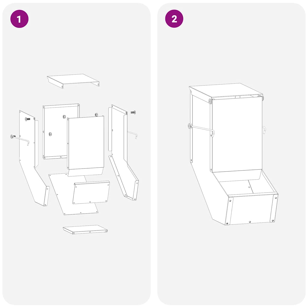 Kaninsmatare Olivgrön 12,5 x 26 x 28,5 cm Kallvalsat Stål