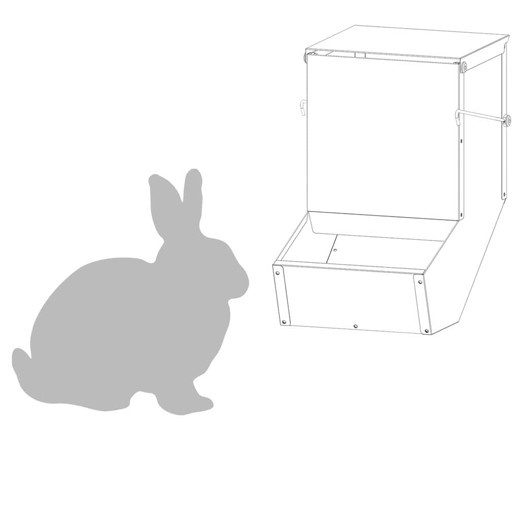 Kaninsmatare Svart 17,5 x 26 x 28,5 cm Kallvalsat Stål