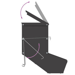 Kaninsmatare Svart 17,5 x 26 x 28,5 cm Kallvalsat Stål