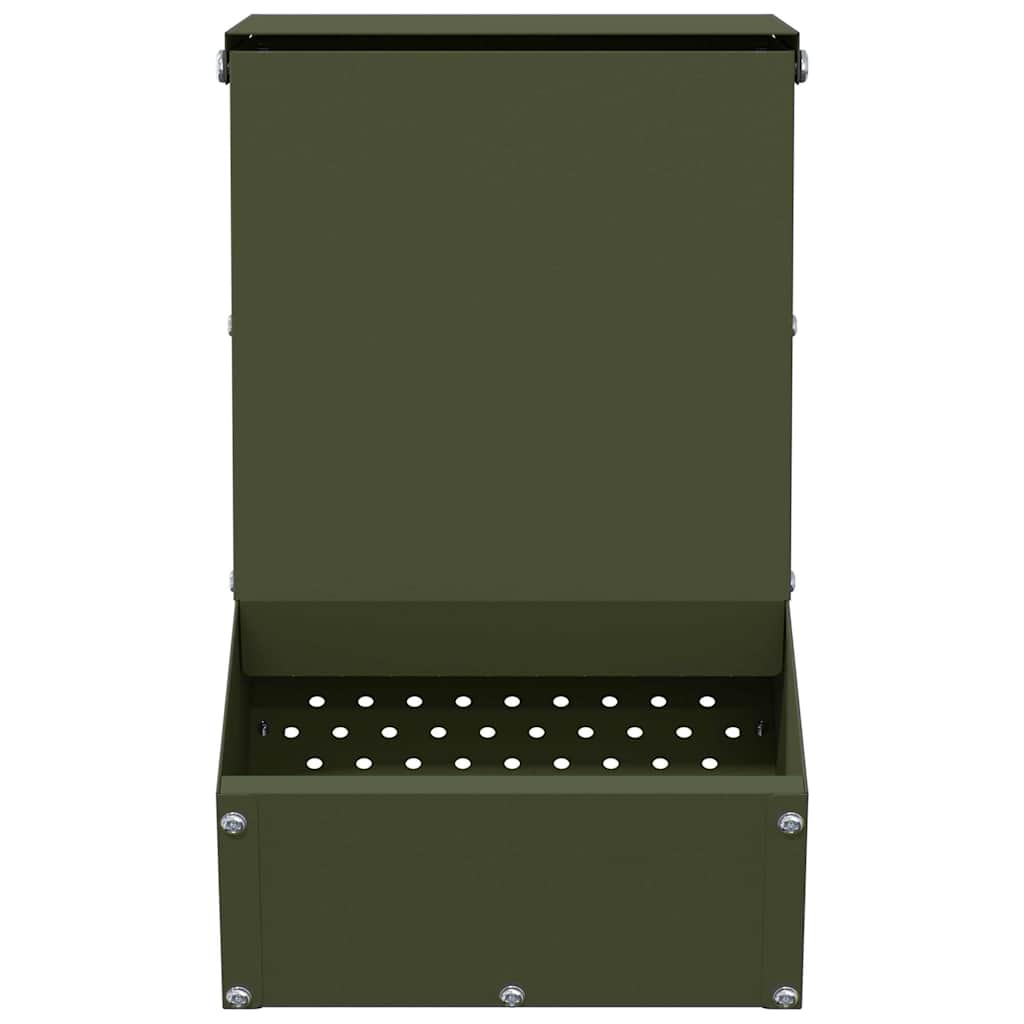 Kaninsmatare Olivgrön 17,5 x 26 x 28,5 cm Kallvalsat Stål