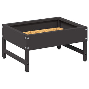 Fågelmatare Svart 80 x 28 x 13.5 cm Kallvalsat Stål