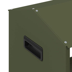 Fodertrog för boskap Olivgrön 79 x 35 x 62 cm Kallvalsat Stål