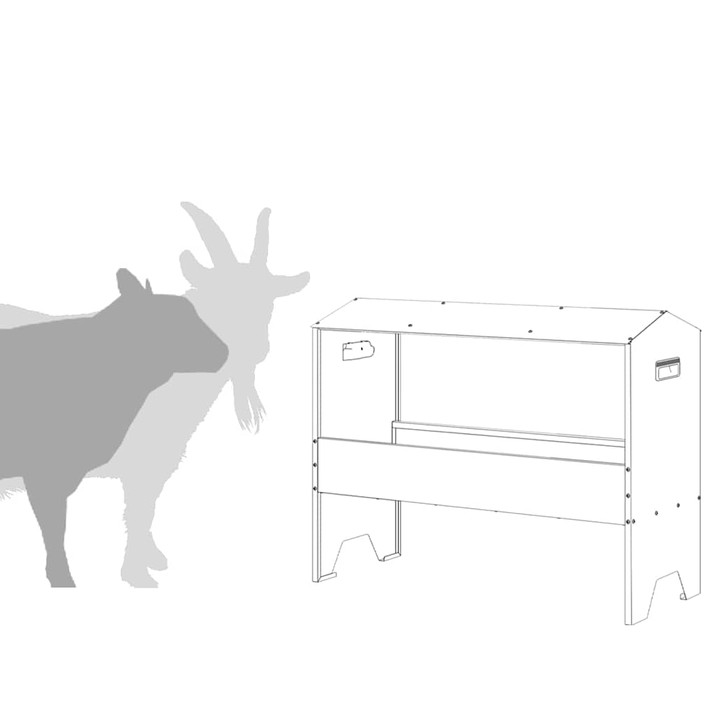 Fodertrog för boskap Olivgrön 79 x 35 x 62 cm Kallvalsat Stål